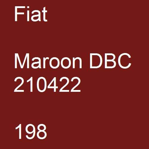 Fiat, Maroon DBC 210422, 198.